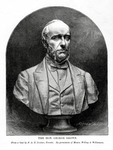 George Brown, kanadský novinář a politik skotského původu, 19. století od Unbekannt