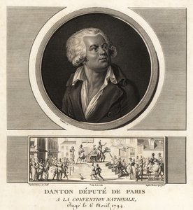 Georges Danton, zástupce Paříže na Národním shromáždění, popraven 1794 od Unbekannt