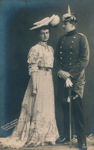 německý pár. S mužem v uniformě, 1906 od Unbekannt