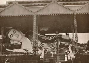 Gigantická ležící postava Buddhy, Pegu, 1900. od Unbekannt