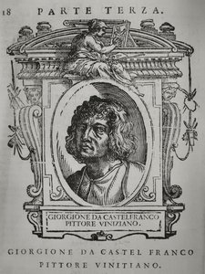 Giorgione. Od: Giorgio Vasari, Životy nejznamenitějších italských malířů, sochařů a architektů, 1568 od Unbekannt