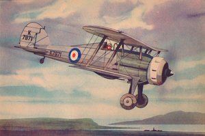 Stíhací dvouplošník Gloster Gladiator, c1944. od Unbekannt
