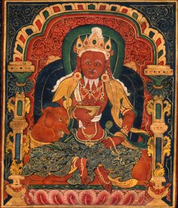 God of Fire, Agni, of Medicine Buddha Mandala od Unbekannt