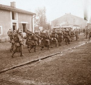 Jít po linii do Verdunu, severní Francie, c1914-c1918. od Unbekannt