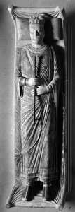 Gotické umění: Ležící anglický král Jindřich II. (1133-1189) v opatství Fontevrault (Fontevraud) (Maine et Loire) od Unbekannt