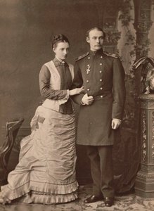 Velkokněžna Anastasia Michajlovna Ruska a velkovévoda Fridrich František III, 1878. od Unbekannt