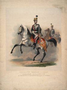 Velký princ Alexander Nikolajevič jako vrchní plukovník rakouského 4. husarského pluku, 1845 od Unbekannt