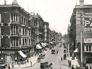 Grant Avenue při pohledu na sever od Market Street, San Francisco, USA, 1895. od Unbekannt