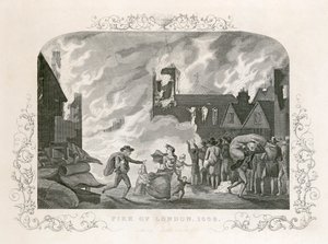 Velký požár Londýna, 1666 c 19. století od Unbekannt