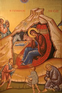 Řecká ortodoxní ikona znázorňující Kristovo narození Thessalonique Grece od Unbekannt