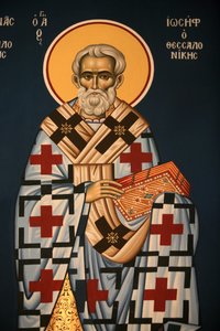Řecká ortodoxní ikona zobrazující svatého Josefa Soluňského Soluň Řecko od Unbekannt