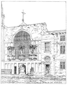 Guildhall Chapel, King Street, Cheapside, Londýn, 1886 od Unbekannt