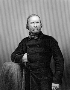 Guiseppe Garibaldi, italský vlastenec, 1860 od Unbekannt