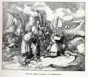 Gustav Adolf přistání v Pomořansku, 1882 od Unbekannt
