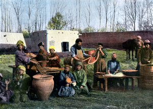 Práce na úpravu střev, Buchara, Uzbekistán, c1890 od Unbekannt