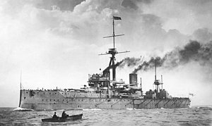 HMS Dreadnought (černobílá fotografie) od Unbekannt