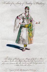 Zvyk dámy kvality v Barbary, 18.-19. století od Unbekannt