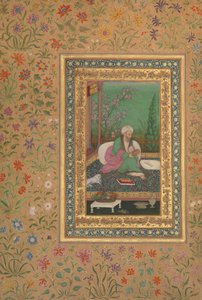 Haji Husain Bukhari, Folio z alba Shah Jahan, recto: začátek 19. století. od Unbekannt