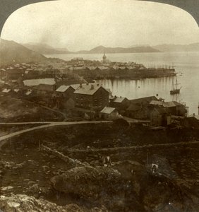 Hammerfest. Nejsevernější město světa – bez západu slunce od 13. května do 29. července, Norsko, c1905. od Unbekannt