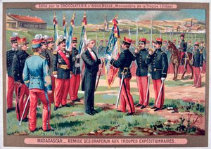 Předání vlajky expedičním jednotkám, Madagaskar, 1883-1896 od Unbekannt