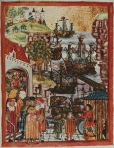 Hansian ships 1497 / knižní iluminátor. od Unbekannt