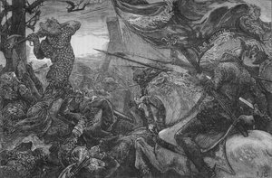 Harold v bitvě u Hastings, 1066, c1880 od Unbekannt