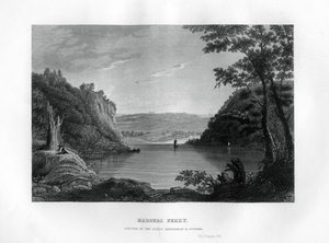 Harpers Ferry, soutok řek Shenandoah a Potomac, Západní Virginie, USA, 1855 od Unbekannt