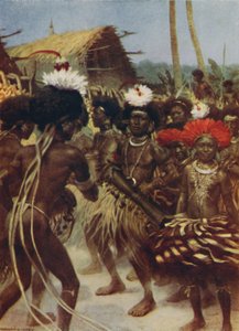 Harvest Dance, Nová Guinea, 1923. od Unbekannt