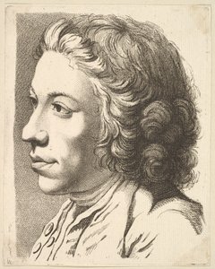 Hlava muže z profilu, z Livre de Têtes Gravées dapres F. Boucher et Autres..., 18. století. od Unbekannt