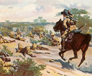Hendrik Witboi smrtelně zraněn v bojích u Fahlgras, 29. října 1905, 1936. od Unbekannt