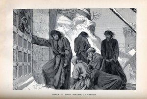 Henry IV koná pokání v Canossa, 1882 od Unbekannt