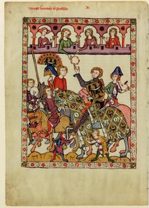Jindřich IV. Probus, vévoda slezsko-wroclawský z kodexu Manesse, mezi 1305 a 1340 od Unbekannt