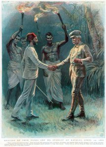 Henry Morton Stanley, velšský novinář a průzkumník, setkání s Eminem Pašou v Kavalli, 29. dubna 1888 od Unbekannt