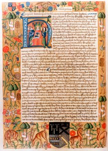 První akt parlamentu Jindřicha VII. s počátečním portrétem krále z konce 80. let 14. století od Unbekannt