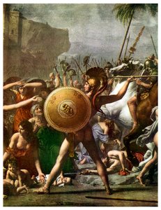 Uctívání hrdinů: detail z The Intervention of the Sabine Women, 1799 1956 od Unbekannt