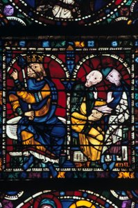 Herodes a jeho rádci, barevné sklo, katedrála v Chartres, Francie, 1145-1155 od Unbekannt
