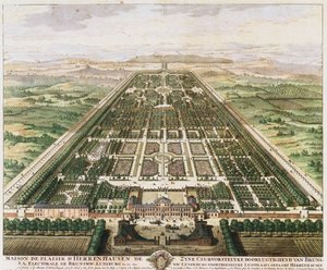 Herrenhausen: Zámek a zahrady, c. 1745 od Unbekannt