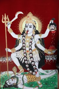 Hinduistická bohyně Kálí, Káthmándú, Nepál od Unbekannt