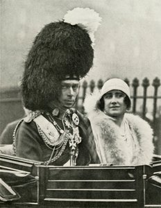 Jeho Veličenstvo v Highland Dress při příjezdu do katedrály St. Giles, Edinburgh, 1929, 1937. od Unbekannt
