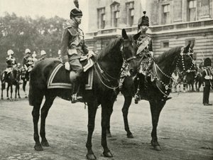 Jeho Veličenstvo s vévodou z Gloucesteru, na Trooping the Colour, 1928, 1937. od Unbekannt