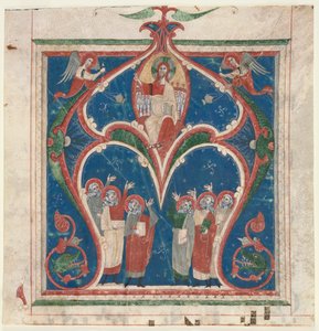 Historiated Initial A Excised from an antiphonary: Christ in Majesty with Prophets, c. 1280-1300. od Unbekannt