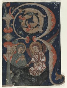 Historiated Initial R Excision from a Graduál: The Three Marys at the Tomb, c. 1200-1230. od Unbekannt