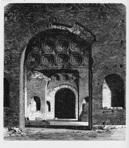 Dějiny starověkého Říma. Aula Palatina je římská palácová bazilika, kterou nechal postavit císař Konstantin (306–337 n. l.) na začátku 4. století. od Unbekannt