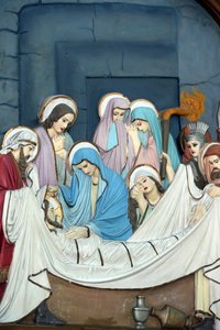 Ho Či Minovo město. Kostel svatého Filipa (Huyen Sy Church). Pohřeb Ježíše. Ho Či Minovo město. Vietnam od Unbekannt