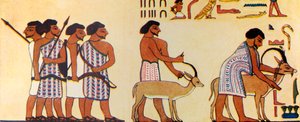 Jak starověký Egypťan maloval příchod Izraelitů do Egypta, c1930. od Unbekannt
