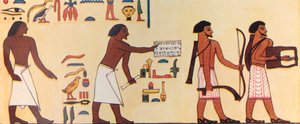 Jak starověký Egypťan maloval příchod Izraelitů do Egypta, c1930. od Unbekannt