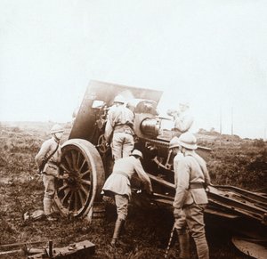 Baterie do houfnice, c1914-c1918 od Unbekannt