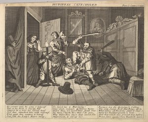 Hudibras Catechized Plate 9: Illustrations to Samuel Butlers Hudibras, 1725-30. od Unbekannt