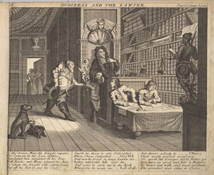 Hudibras and the Lawyer Plate 12: Illustrations to Samuel Butlers Hudibras, 1725-30. od Unbekannt