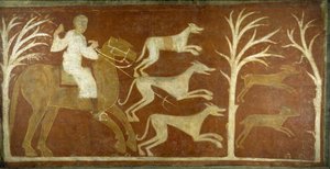 Lovecká scéna, první polovina 12. století možná 1129-34. od Unbekannt